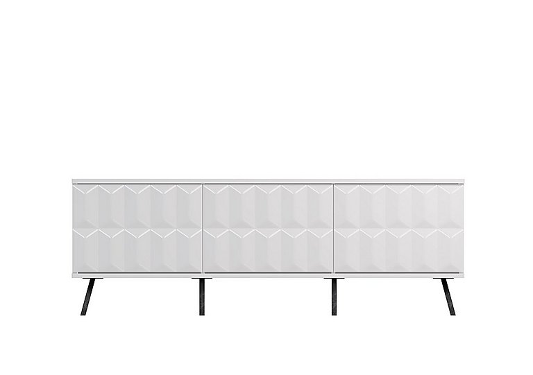 Alpha TV Unit with SMART LED Lighting - White
