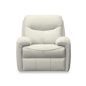 G Plan  Amesbury Leather Power Recliner Armchair  Oxford Light Grey | Bed Sava