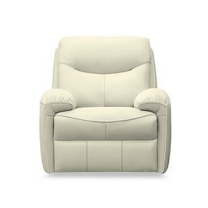 G Plan  Amesbury Leather Power Recliner Armchair  Cambridge Chalk | Bed Sava