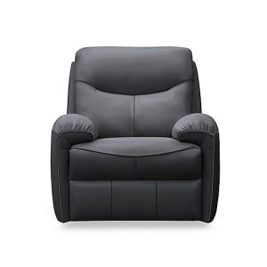G Plan  Amesbury Leather Power Recliner Armchair  Cambridge Petrol Blue | Bed Sava