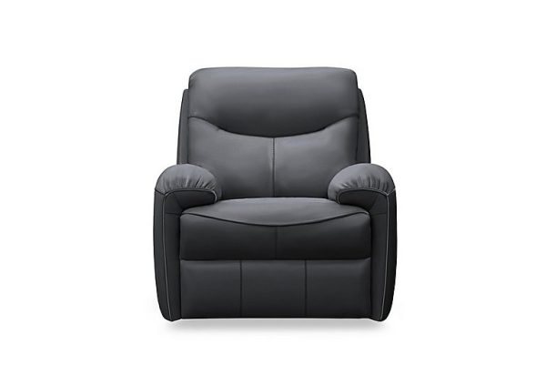 G Plan  Amesbury Leather Power Recliner Armchair  Cambridge Petrol Blue | Bed Sava