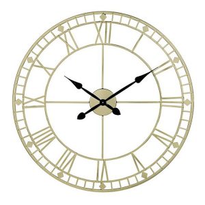 Antique Metal Wall Clock  Gold | Bed Sava