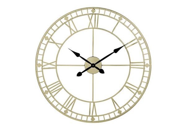 Antique Metal Wall Clock  Gold | Bed Sava