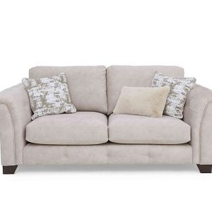 Oh So Glam Aura 3 Seater Classic Back Sofa  Enzo Cream | Bed Sava
