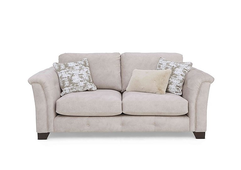 Oh So Glam Aura 3 Seater Classic Back Sofa - Enzo Cream
