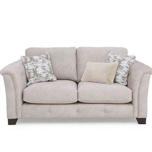 Oh So Glam Aura 2 Seater Classic Back Sofa  Enzo Cream | Bed Sava