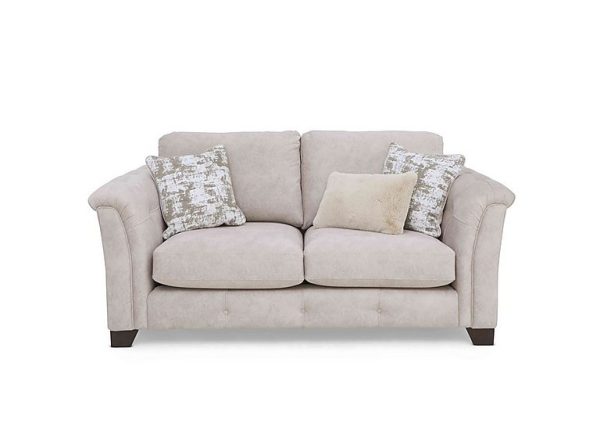 Oh So Glam Aura 2 Seater Classic Back Sofa  Enzo Cream | Bed Sava