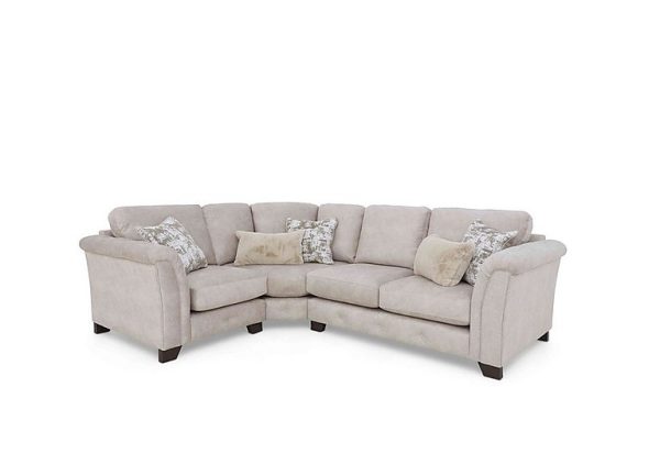 Oh So Glam Aura Classic Back Left Hand Facing Corner Sofa  Enzo Cream | Bed Sava