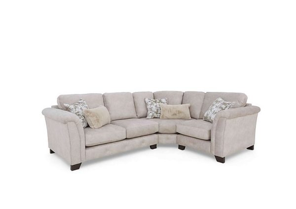 Oh So Glam Aura Classic Back Right Hand Facing Corner Sofa  Enzo Cream | Bed Sava
