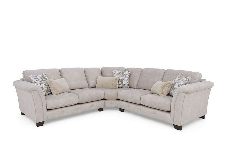 Oh So Glam Aura Large Classic Back Corner Sofa - Enzo Cream