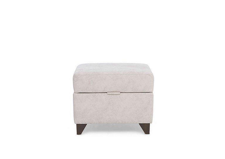 Oh So Glam Aura Storage Footstool - Enzo Cream