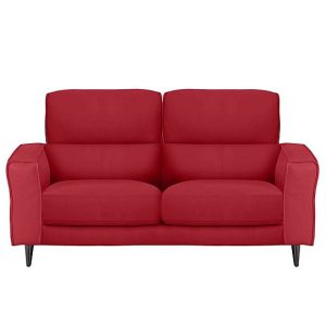 Axel 2 Seater BV Leather Sofa  Pure Red | Bed Sava