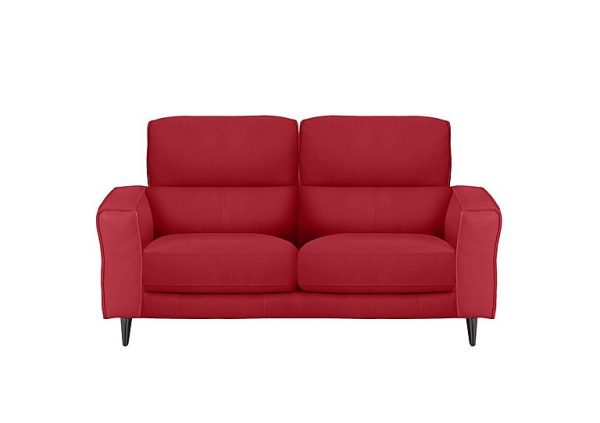 Axel 2 Seater BV Leather Sofa  Pure Red | Bed Sava