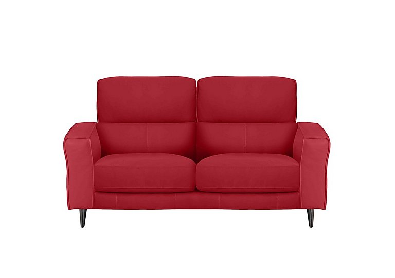 Axel 2 Seater BV Leather Sofa - Pure Red