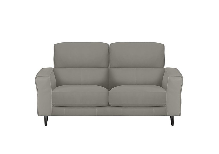 Axel 2 Seater BV Leather Sofa - Silver Grey