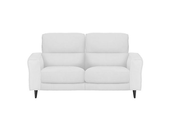 Axel 2 Seater HW Leather Power Recliner Sofa  Star White | Bed Sava