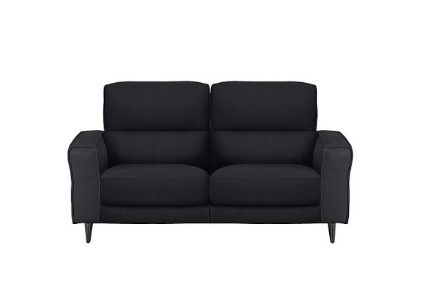 Axel 2 Seater HW Leather Power Recliner Sofa  Black | Bed Sava