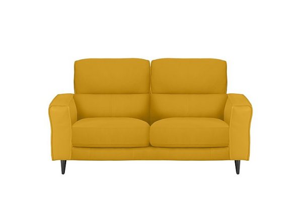 Axel 2 Seater NC Leather Sofa  Sunflower | Bed Sava
