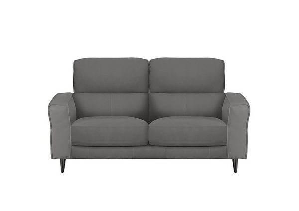 Axel 2 Seater NC Leather Sofa  Sleet | Bed Sava