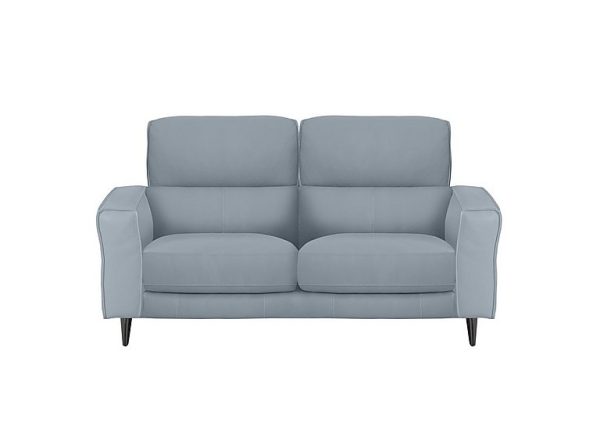 Axel 2 Seater NC Leather Sofa  Pearl Blue | Bed Sava