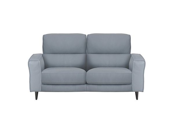 Axel 2 Seater NC Leather Power Recliner Sofa  Pearl Blue | Bed Sava