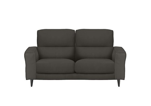 Axel 2 Seater NC Leather Sofa  Charcoal Grey | Bed Sava
