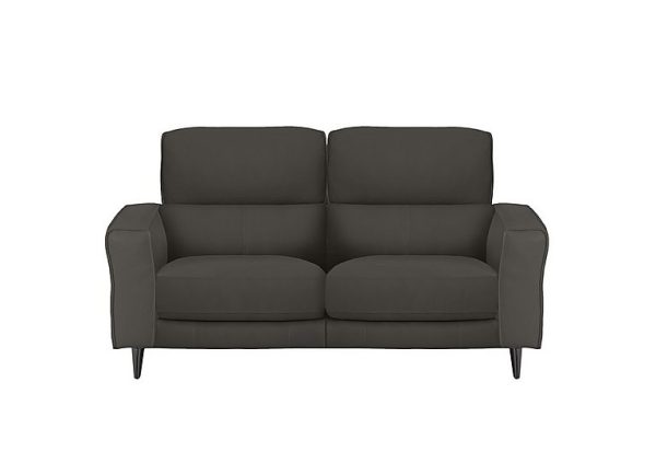 Axel 2 Seater NC Leather Power Recliner Sofa  Charcoal Grey | Bed Sava