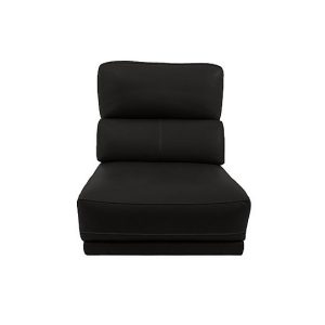 Axel BV Leather 125 Seater Armless Unit  Power Recliner  Classic Black | Bed Sava