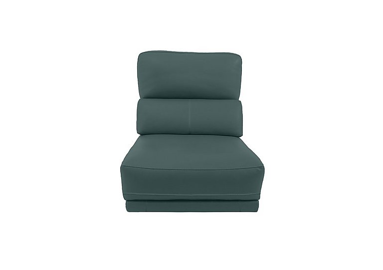 Axel BV Leather 1.25 Seater Armless Unit - BV Lake Green