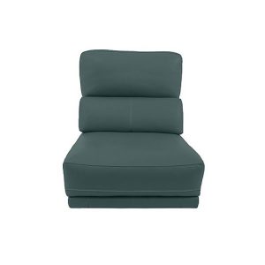 Axel BV Leather 125 Seater Armless Unit  Power Recliner  BV Lake Green | Bed Sava