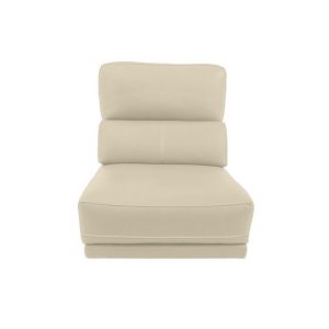 Axel BV Leather 125 Seater Armless Unit  Power Recliner  BV Bisque | Bed Sava