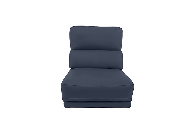 Axel BV Leather 1.25 Seater Armless Unit - BV Ocean Blue
