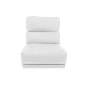 Axel BV Leather 125 Seater Armless Unit  Power Recliner  BV Star White | Bed Sava