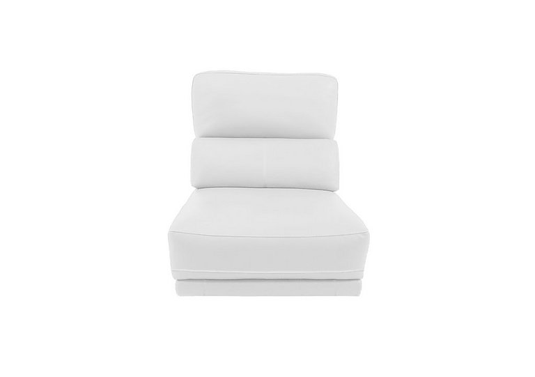 Axel BV Leather 1.25 Seater Armless Unit - Power Recliner - BV Star White
