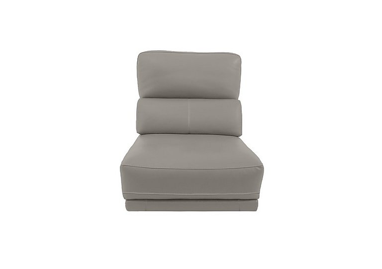 Axel BV Leather 1.25 Seater Armless Unit - Silver Grey