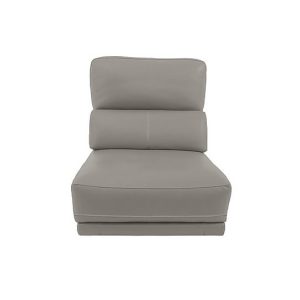 Axel BV Leather 125 Seater Armless Unit  Power Recliner  Silver Grey | Bed Sava