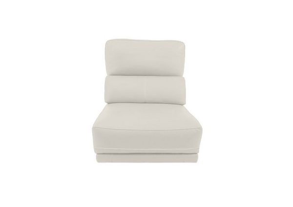Axel BV Leather 125 Seater Armless Unit  Power Recliner  Frost | Bed Sava