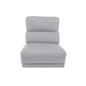 Axel HW Leather 125 Seater Armless Unit  Power Recliner  Grey | Bed Sava