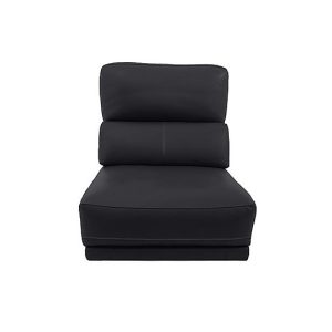Axel HW Leather 125 Seater Armless Unit  Power Recliner  Black | Bed Sava