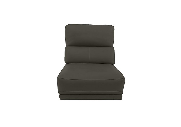 Axel HW Leather 1.25 Seater Armless Unit - Charcoal Grey