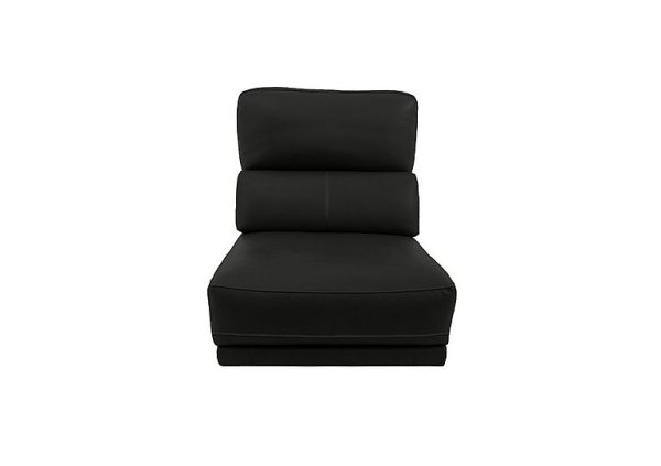 Axel NC Leather 125 Seater Armless Unit  Black | Bed Sava