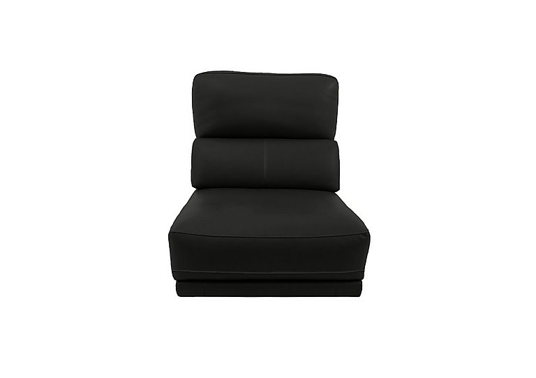 Axel NC Leather 1.25 Seater Armless Unit - Power Recliner - Black