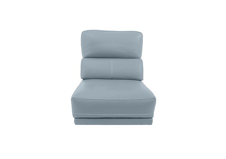 Axel NC Leather 1.25 Seater Armless Unit - Power Recliner - Pearl Blue