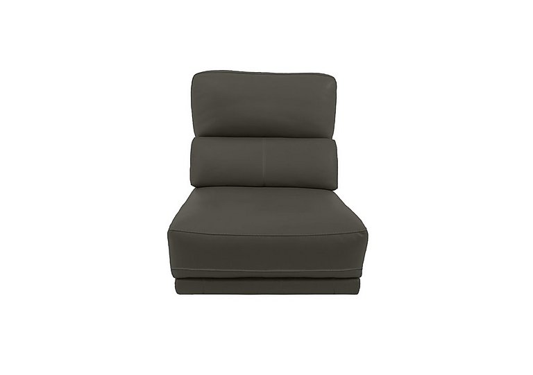Axel NC Leather 1.25 Seater Armless Unit - Power Recliner - Charcoal Grey