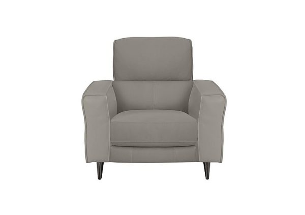 Axel BV Leather Armchair  Silver Grey | Bed Sava