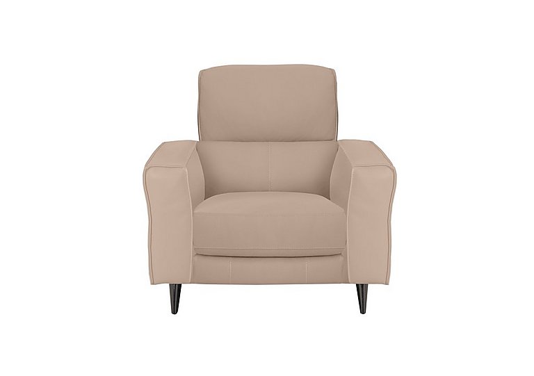 Axel BV Leather Armchair - BV Pebble