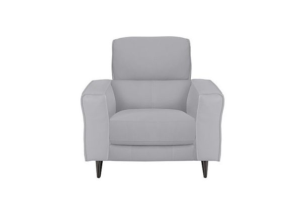 Axel HW Leather Armchair  Grey | Bed Sava
