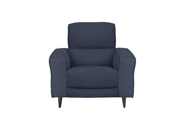 Axel HW Leather Armchair  Ocean Blue | Bed Sava
