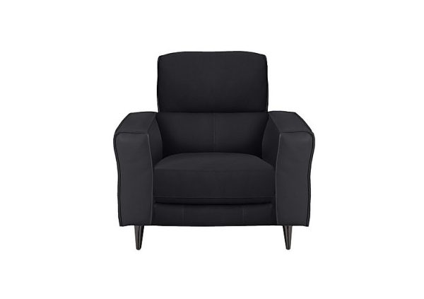 Axel HW Leather Armchair  Black | Bed Sava