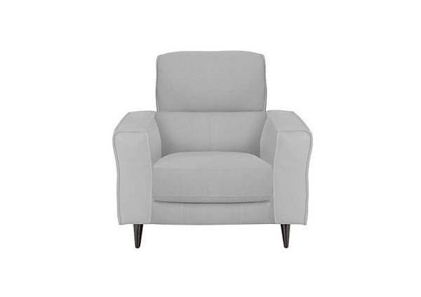 Axel NC Leather Armchair with Power Recliner  Grey | Bed Sava